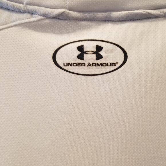Under Armour Men's White Athletic Heat Gone Crew Neck Workout T-Shirt Size M - Picture 10 of 12